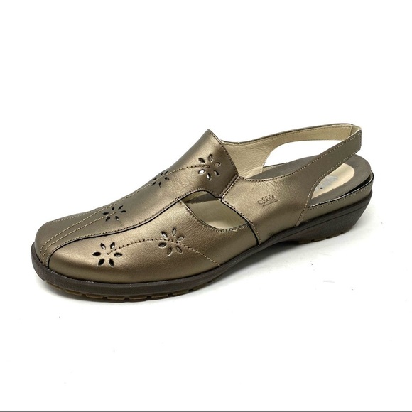 Spring Step Asha leather slingback comfort shoes pewter - Picture 1 of 7